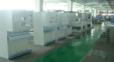 Control cabinet assembly shop